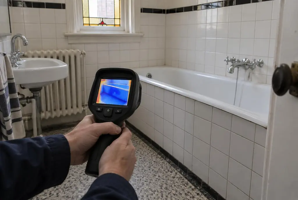 Lekdetectie Schagen – onderzoek in een badkamer van een oudere woning