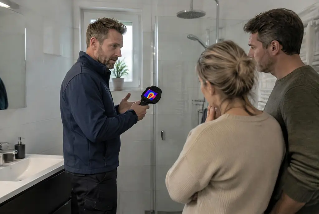 Lekdetectie Schagen – specialist legt bevindingen uit aan bewoner